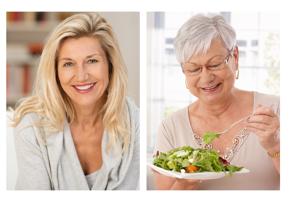 all on 4 dental patient smiling and enjoying food