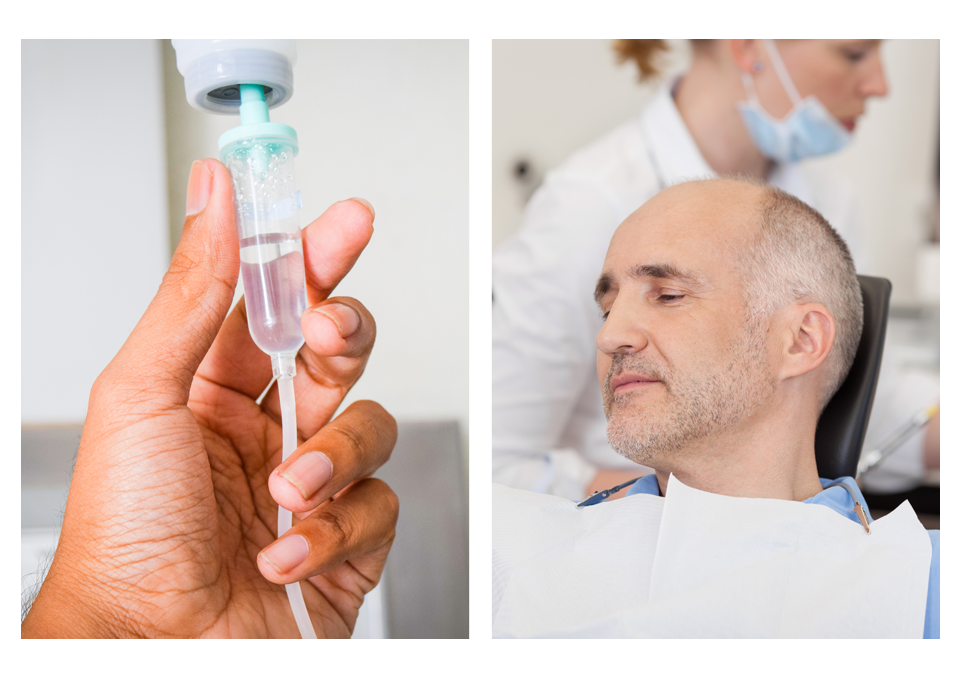 dental patient under iv sedation