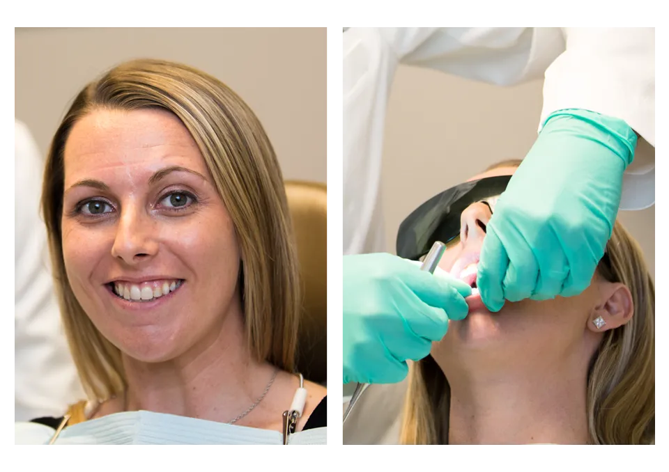 patient undergoing gum grafting procedure